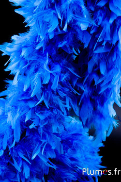 Boa en plumes de coq  - 4 plis, 2 m - turquoise